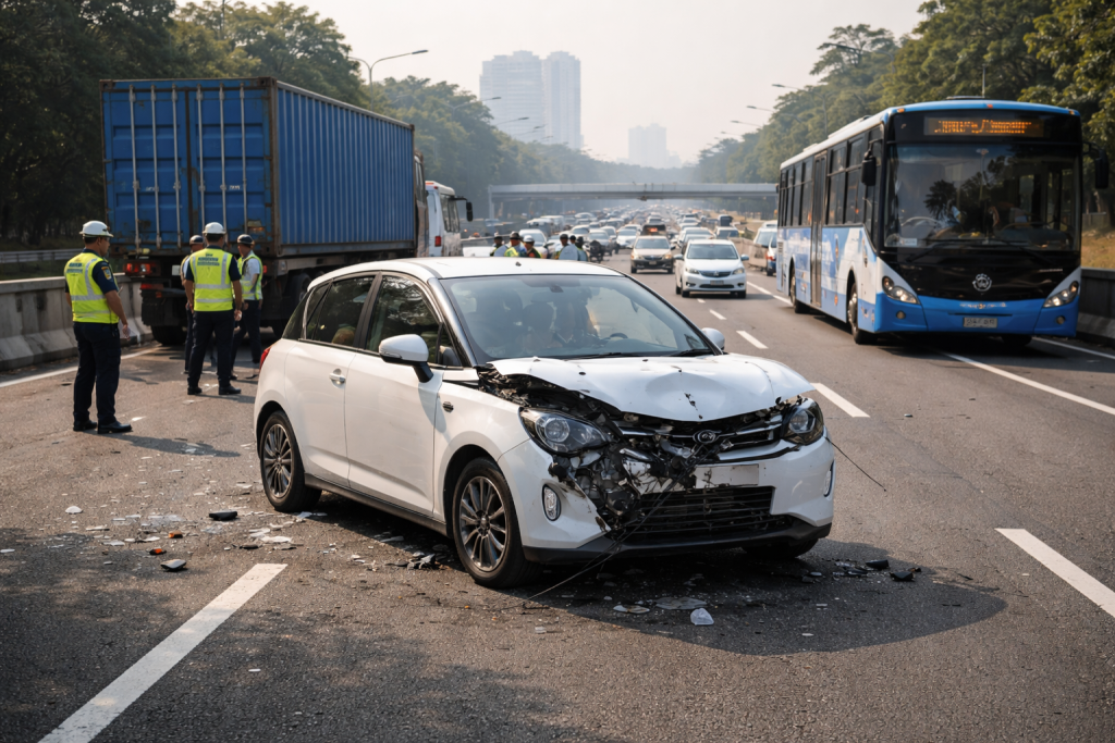 kecelakaan-tol-ancol-wuling-tabrak-truk-transjakarta